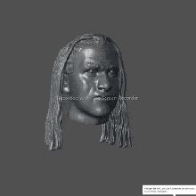 wwf damian priest head 3d print model - Mito3D