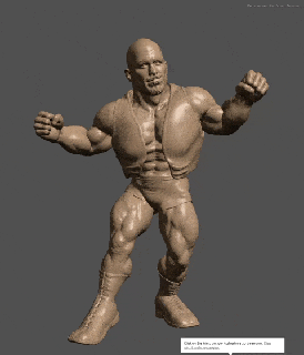 wwf stone cold figure wrestling 3d print model - Mito3D