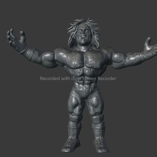 wwf ultimate warrior costum art wrestling 3D print model - Mito3D