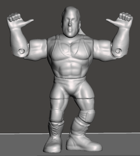 wwf wwe ecw wcw retrò arte 3d print model - Mito3D