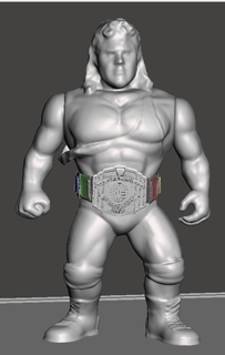 wwf wwe ecw wcw retrò arte 3d print model - Mito3D