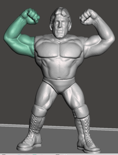 wwf wwe ecw wcw retrò arte 3d print model - Mito3D