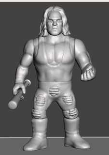 wwf wwe yeniden ECW wcw retro Sanat 3d print model - Mito3D