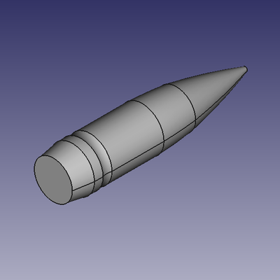 wwii 105mm artillery shell ammo army rocket missile grenade tank prototype 3d print model - Mito3D