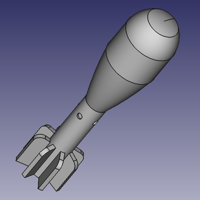 seconde guerre mondiale artillerie coquille prototype munitions armée fusée missile grenade réservoir 3d print model - Mito3D