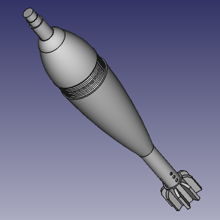 Seconde Guerre mondiale artillerie coquille prototype 20 munitions armée fusée missile grenade réservoir croisière 3d print model - Mito3D