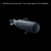wwii bombear combustível gás tanque personalizadas diecast rc modelo kit 1 24 aoshima revele 3d print model - Mito3D