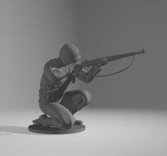 wwii gi 1 35 Game wwii gi 1/35 ww military soldier  3d print model - Mito3D