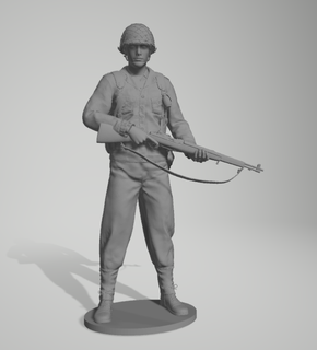wwii gi 1 35 ww militares soldado 3d print model - Mito3D