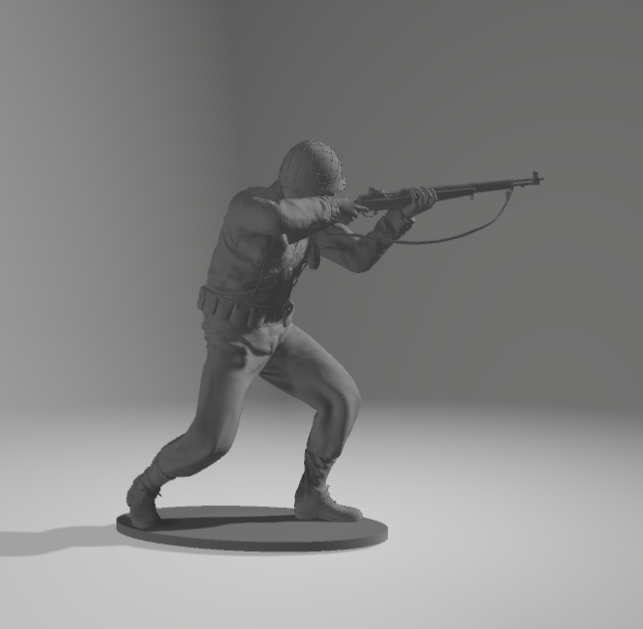 wwii gi 1 35 ww Militär Soldat 3D print model - Mito3D