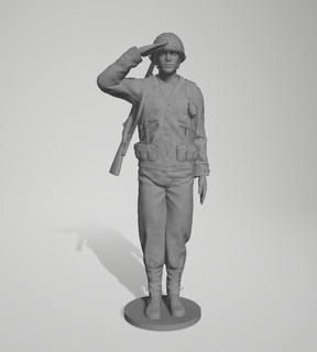 Guerra Mundial gi 1 35 ww militar soldado 3d print model - Mito3D