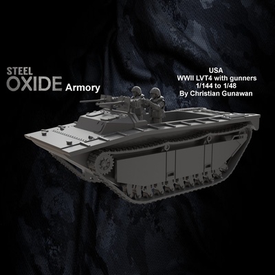 durante seconda guerra mondiale us lvt4 artiglieri uniti d'america usmc pacifico lvt artigliere mondo wargaming 3d print model - Mito3D