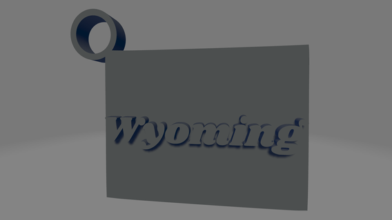 Wyoming porte clés Etats Unis Amérique uni États Etat souvenir américain Cheyenne casper laramie 3d print model - Mito3D