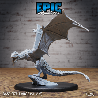 wyvern classic angry dnd miniature tabletop miniatures gaming monster 3d model rpg dndminis stl file epic-miniatures dndminiatures 3dprint 3dminiature printedminis 3dprinting dungeon fantasy roleplaying dragon warrior undead pre-supported 3d print model - Mito3D