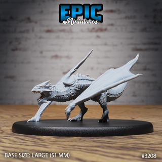 wyvern classic mount dnd miniature tabletop miniatures gaming monster 3d model rpg dndminis stl file epic-miniatures dndminiatures 3dprint 3dminiature printedminis 3dprinting dungeon fantasy roleplaying dragon warrior undead pre-supported 3d print model - Mito3D