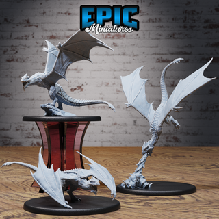 wyvern classic set dnd miniature tabletop miniatures gaming monster 3d model rpg dndminis stl file epic-miniatures dndminiatures 3dprint 3dminiature printedminis 3dprinting dungeon fantasy roleplaying dragon warrior undead pre-supported 3d print model - Mito3D