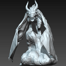 wyvern whelp pose tabletop creature dragon wyvern miniature printable warcraft rpg dungeonsanddragons 3d print model - Mito3D