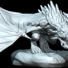 wyvern parir pose mesa criatura continuar miniatura imprimible Warcraft rpg calabozos Dragones 3d print model - Mito3D