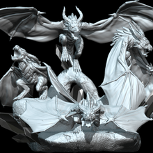 wyvern whelps collection tabletop creature dragon miniature printable warcraft rpg dungeonsanddragons 3d print model - Mito3D