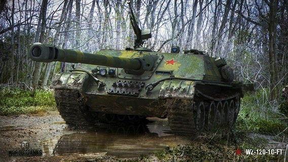 wz 120 1g ft wot Panzer Militär Fahrzeug ifv Modell Krieg poly Einzelheiten bmp Welt 3d print model - Mito3D