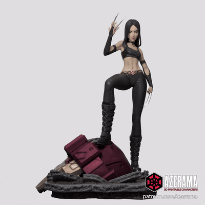 x 23 stl pronto 3d impressão laura kinney mutante maravilha nyx sentinela men 97 garras wolverin azerama 3d print model - Mito3D