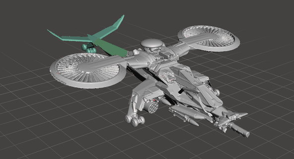 x-45 tiger shark Various helicopter from attack 3d print model - Mito3D