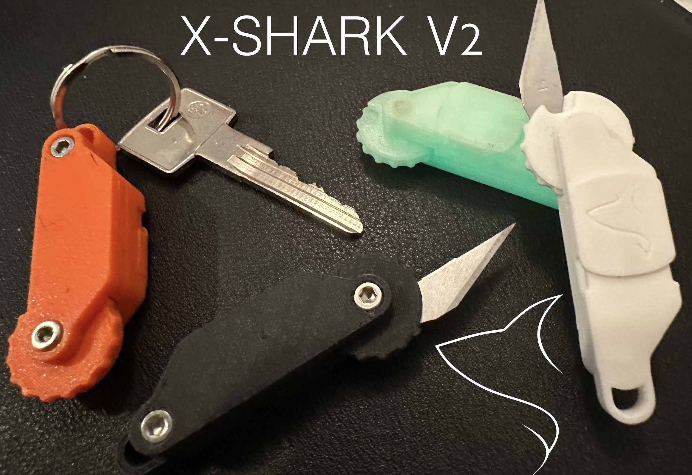 acto shark v2 Werkzeuge Schlüsselbund Klinge Messer xacto Skalpell Cutter 11 xshark 3D print model - Mito3D