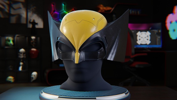 x-men wolverine helmet xmen hero superhero mask marvel deadpool cowl logan prop props cosplay 3d 3dprinting stl 3dmodel 3d print model - Mito3D