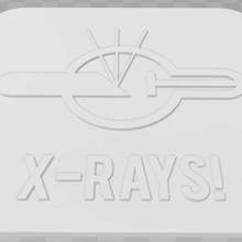 x-Strahlen signage Kunst Anzeichen logos sign 3d print model - Mito3D