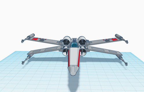 x wing oyun gemi Uzay savaş galaksiler 3d print model - Mito3D