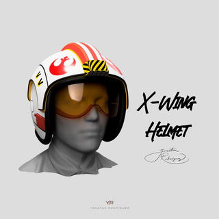 x-wing helmet luke skywalker props starwars x wing accessories cosplay costume 3d print model - Mito3D