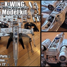 x wing modello kit stl File 228 parti gioco scala Guerre stellari xwing ala navicella spaziale spazio jedi combattente veicolo 3d print model - Mito3D
