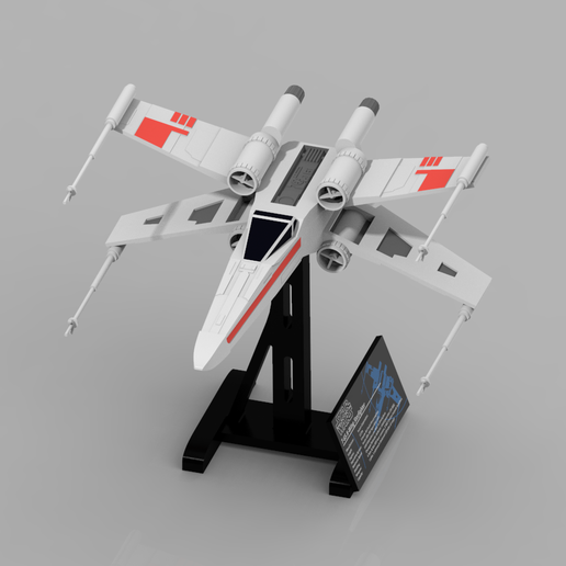 x wing Estrela guerras arte xwing embarcação espaço 3D print model - Mito3D