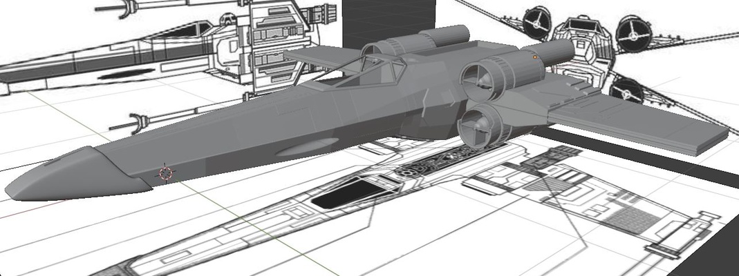 x wing t 65b arte stella guerre xwing spazio mestiere 3d print model - Mito3D