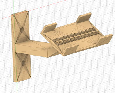 wing mur monter 3d print model - Mito3D