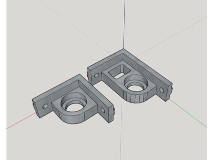 x-y angled shafts bearings 608zz 3d print model - Mito3D