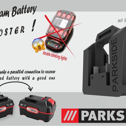 x20 équipe batterie récupérer parkide récupération outil outils 3D print model - Mito3D