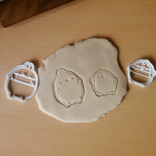 x2 molang piu personnages biscuit coupeur pâte biscuits gamins 3d print model - Mito3D