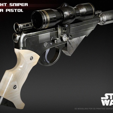x-8 night sniper game clone wars starwars props scalemodel cosplay blasters 3D print model - Mito3D