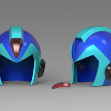 x casco de vestir la moda máscara ponible el carácter juego cyborg andriod rockman megaman 3d print model - Mito3D