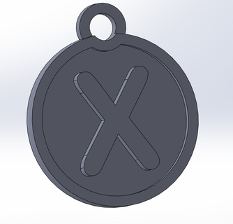 x keychain llavero circle 3d print model - Mito3D