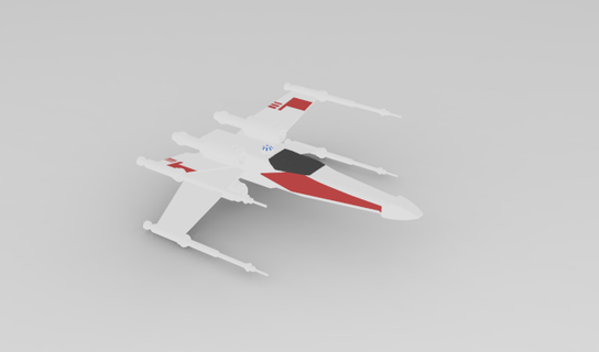 x ala combatiente avión aerobús guerra Galaxias estrella guerras película serie histórico tendencia ficción ficticio Lego juego modelo juguete miniatura 3d print model - Mito3D