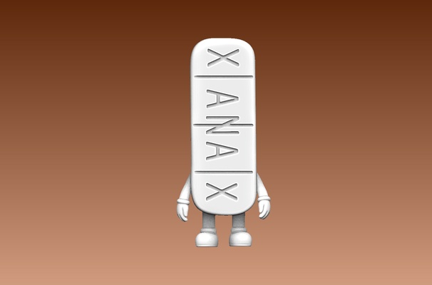 xanax pilule homme pop art figure tablette médicament 3d print model - Mito3D