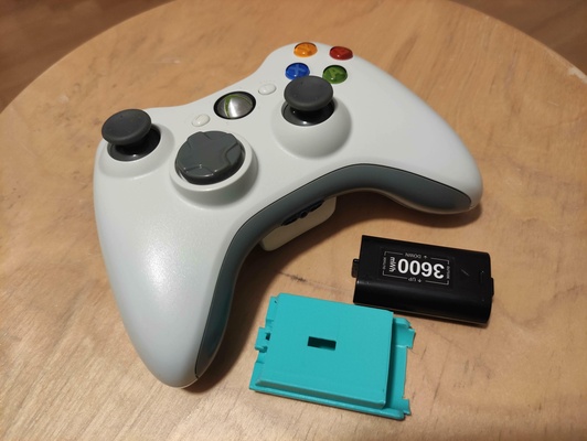 xbox 360 controlador batería soporte xbox360 consola mando 3d print model - Mito3D