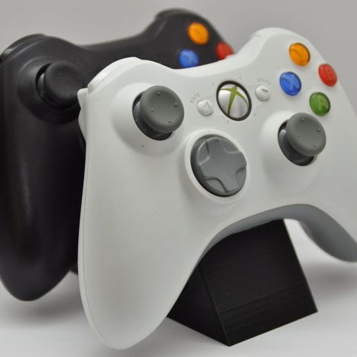 xbox 360 controlador estante soporte 2 doble videojuegos 3D print model - Mito3D