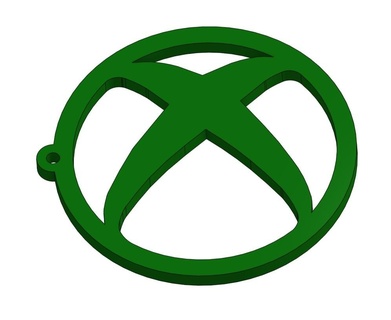 Xbox 360 logo porte clés art Noël ornement 3d print model - Mito3D