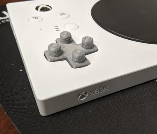 xbox adaptativo controlador d pad substituição jogos partes 3D print model - Mito3D