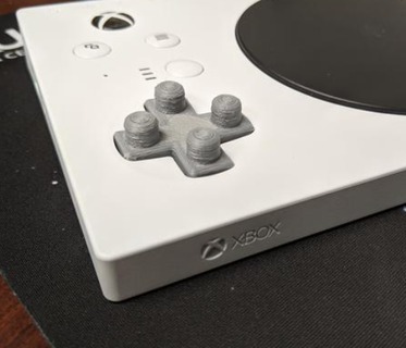 xbox adaptativo controlador d pad substituição jogos partes 3d print model - Mito3D