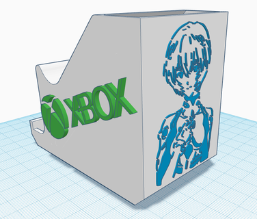 xbox controller support - evangelion rei ayanami control design collection decorative organizer home office anime sleeve evangellion practical customized resistant long-lasting thematic gift 3d print model - Mito3D