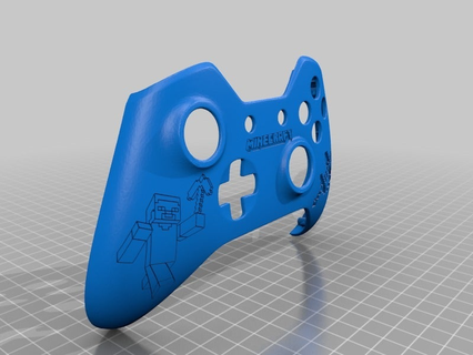 xbox custom controller shell - minecraft edition case skin wrap video games 3d print model - Mito3D